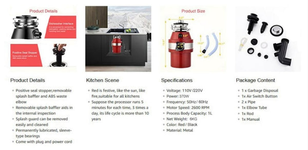 Factory price Food Waste Disposers chopper kitchen garbage