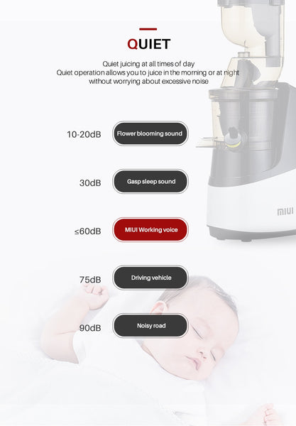 MIUI Slow Juicer 7LV Screw Cold Press Extractor