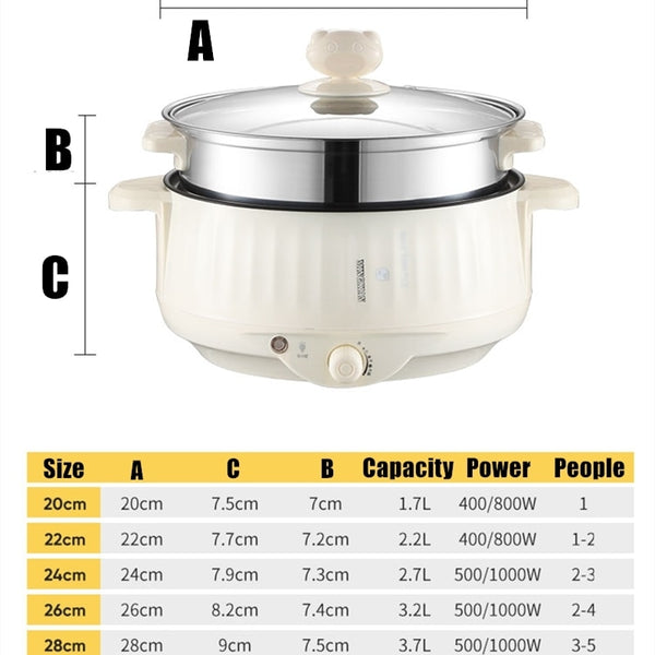 NEW Multi-Function Electric Cooker Non-stick Multicooker