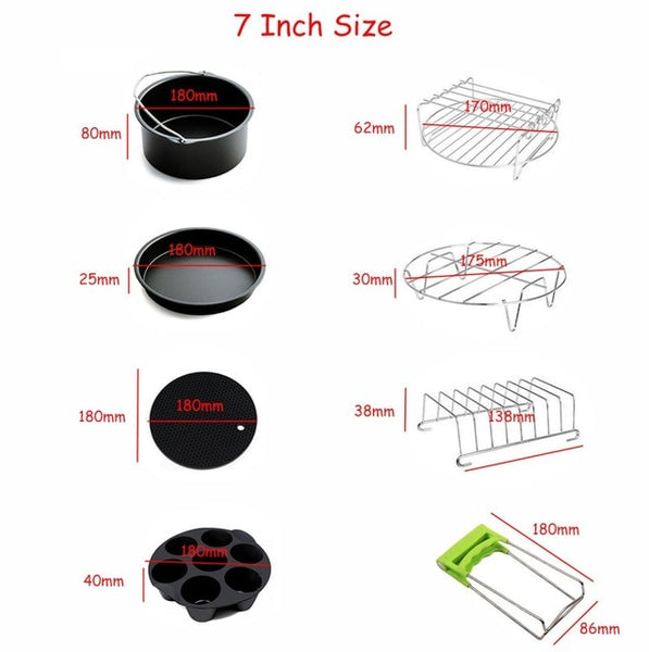 8pcs/set 7 Inch / 8 Inch Air Fryer High Quality