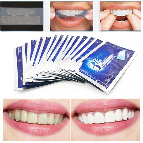 28Pcs/14Pair Gel Teeth Whitening Strips Oral Hygiene Care
